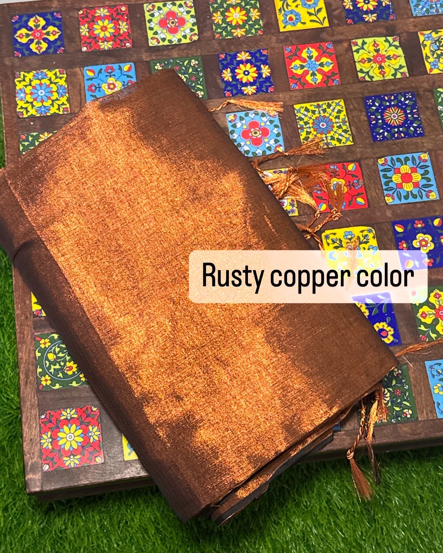 SA0204 - Tissue Saree Copper