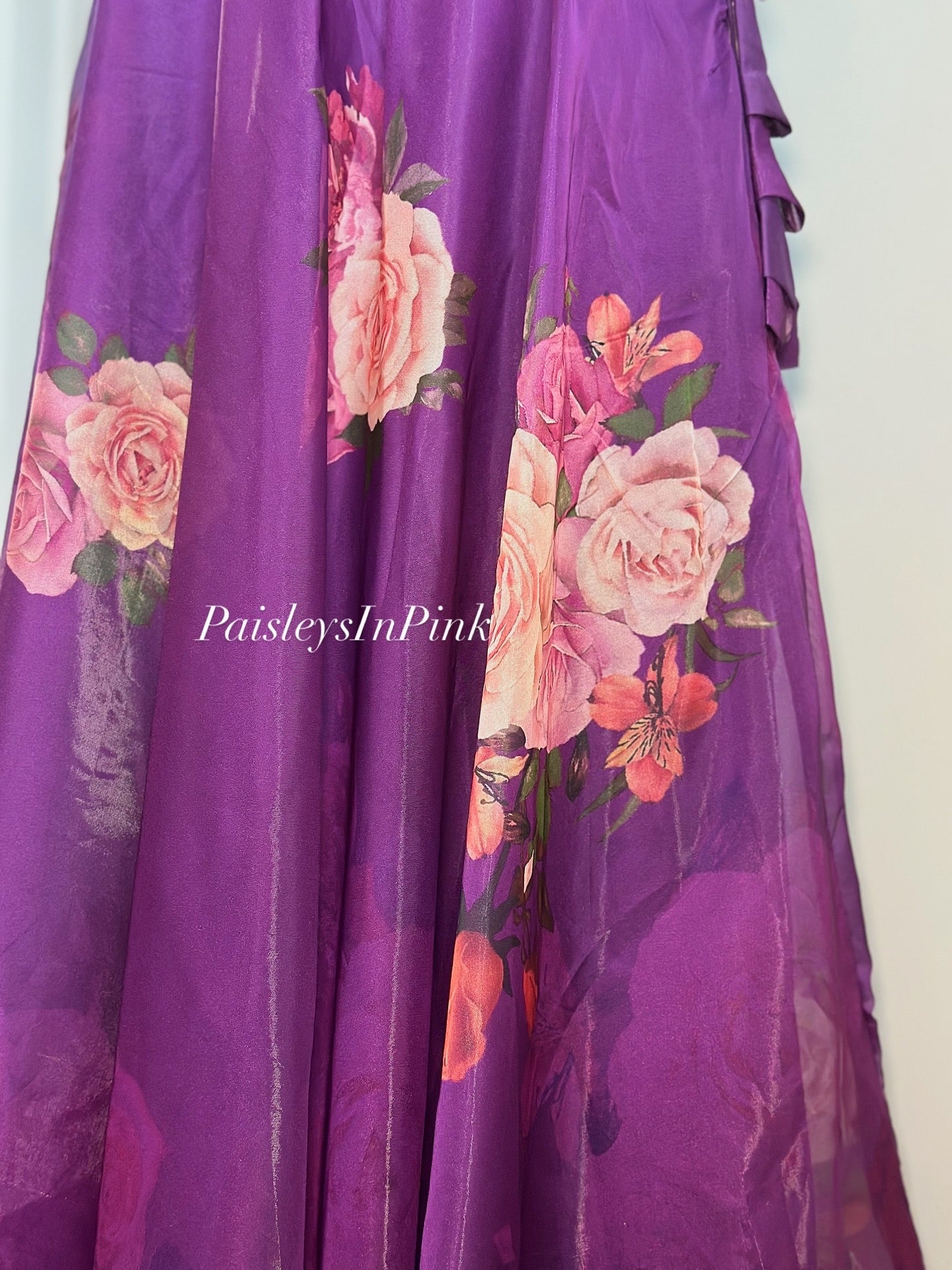CJY0625 - Purple Organza Skirt Set