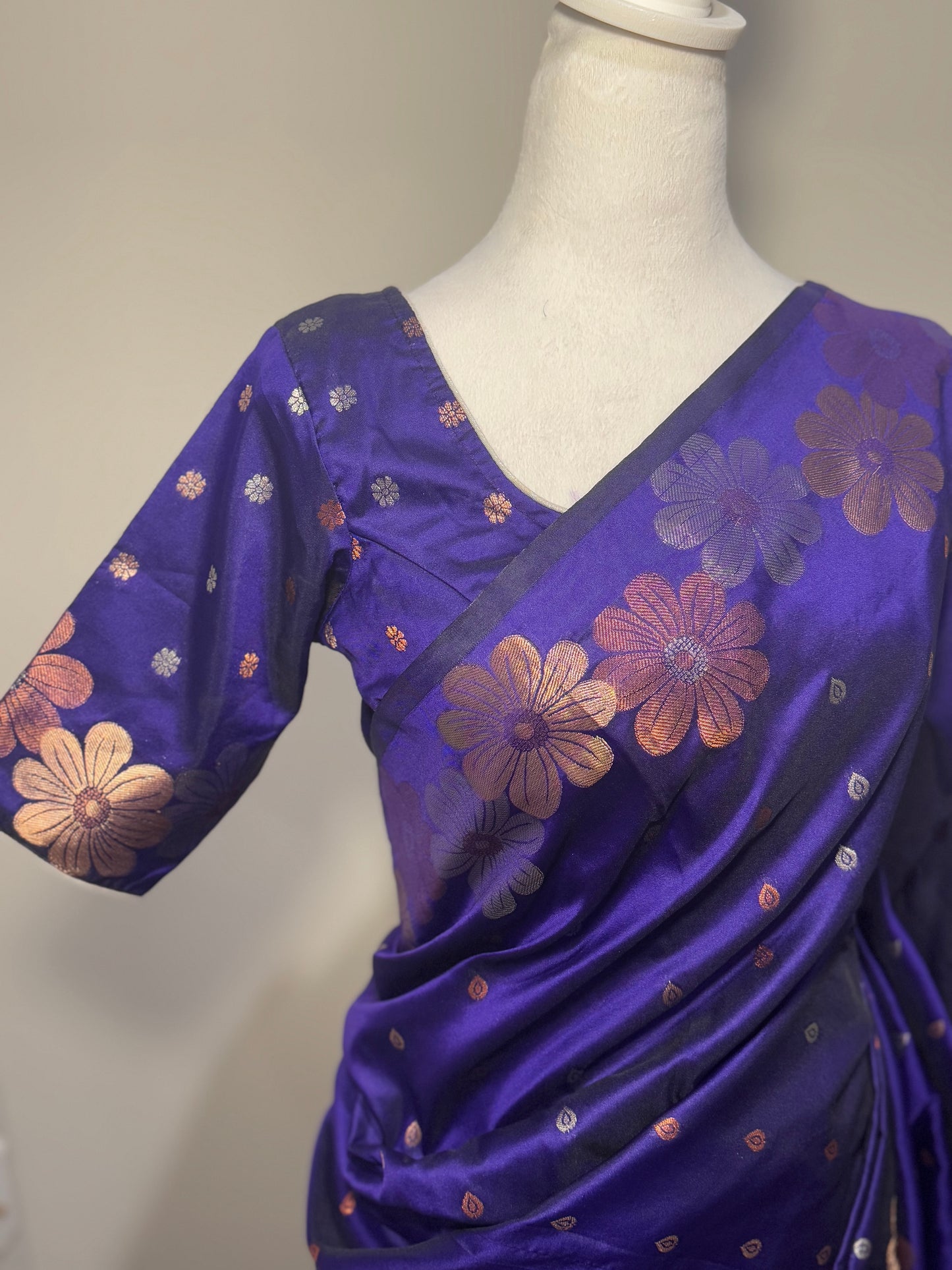 SJ15031 - Semi soft silk Saree (Pepsi Blue)