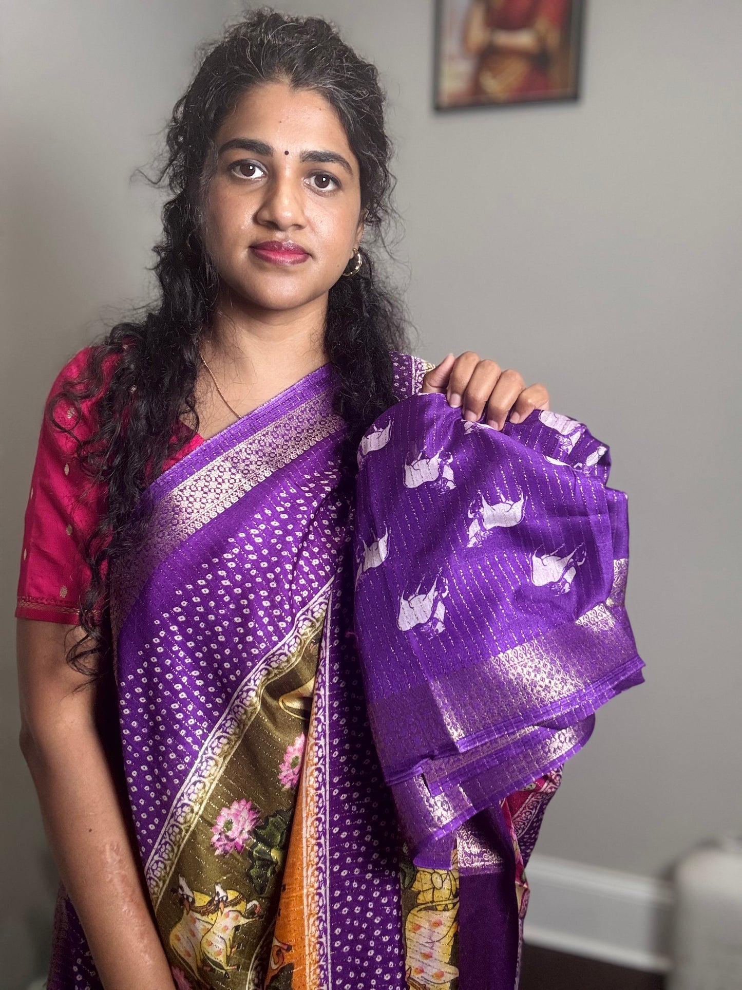 SA0405 - Purple Multi Saree