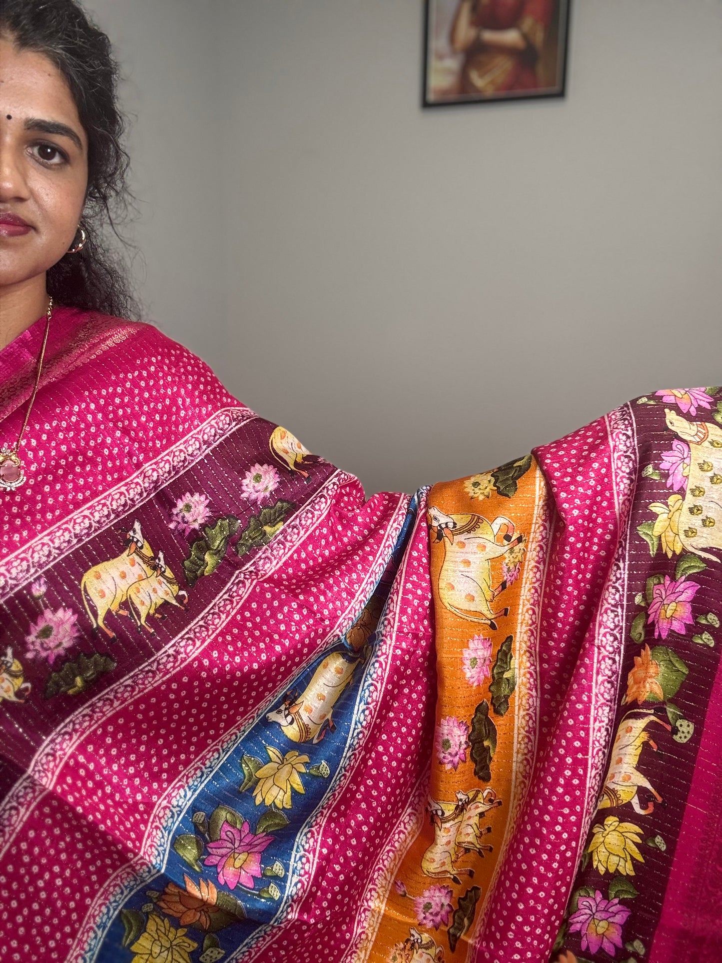 SA04053 - Pink Multi Saree
