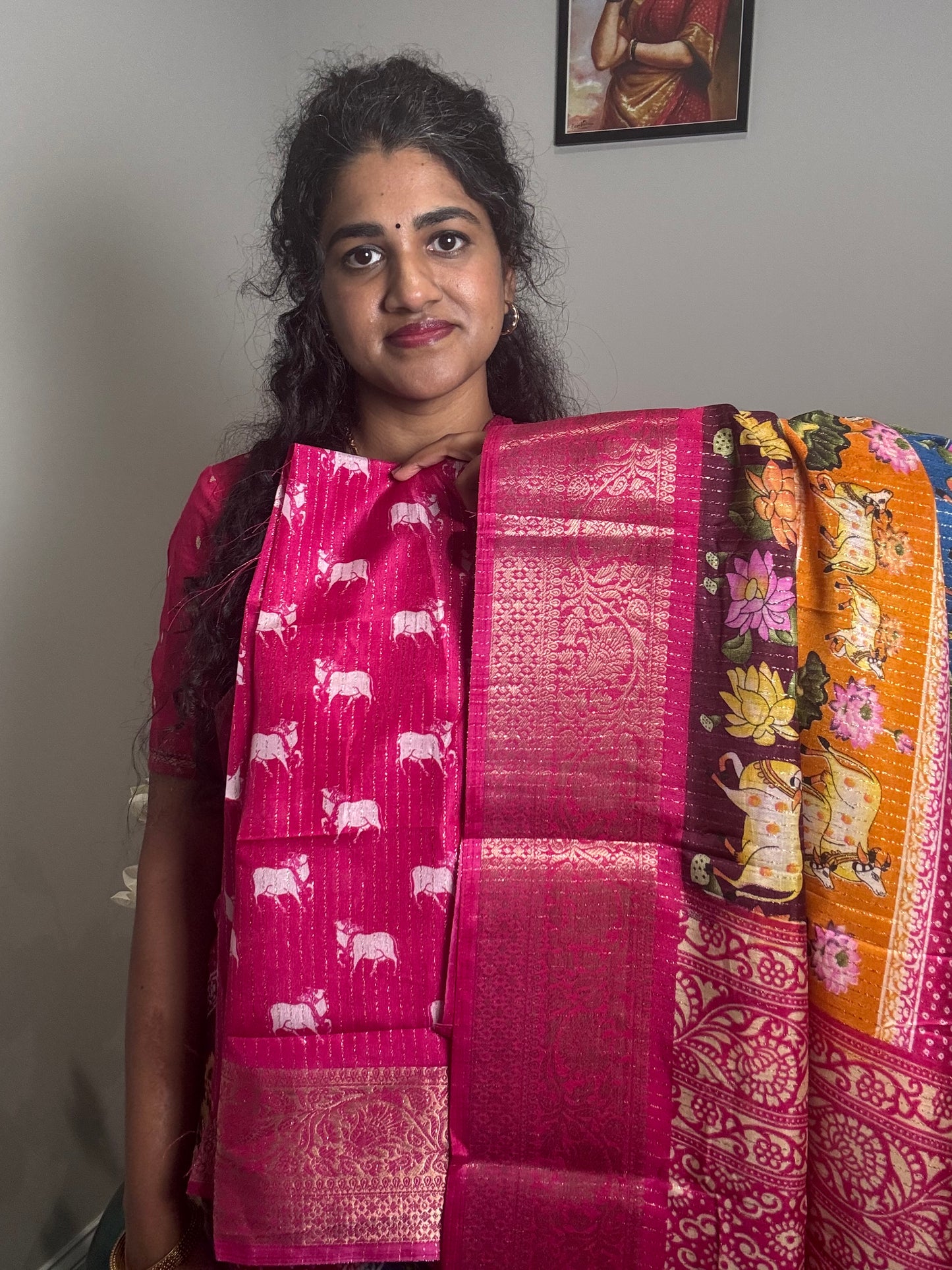 SA04053 - Pink Multi Saree