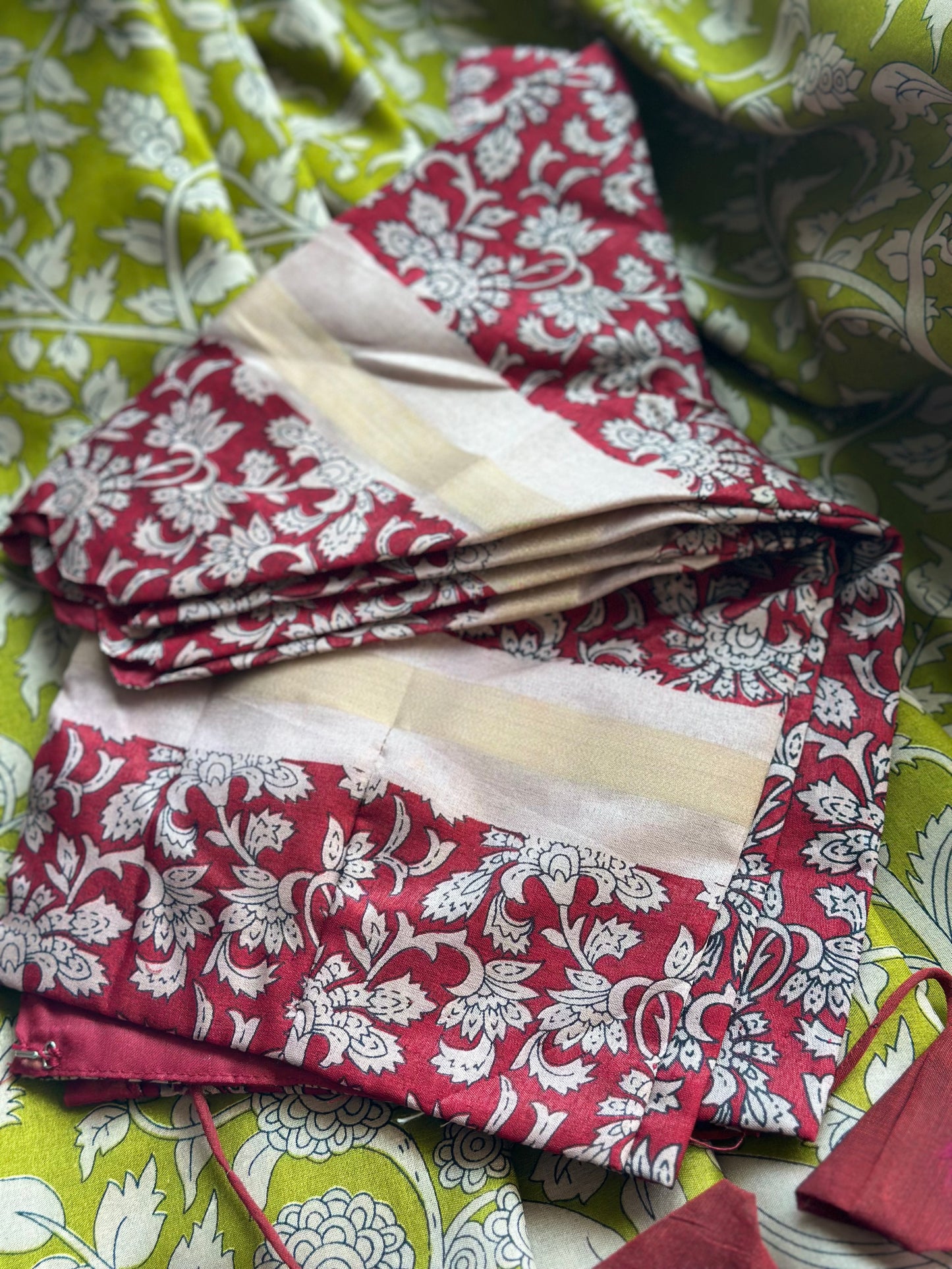 SJY0772508 - Kalamkari cotton Sari