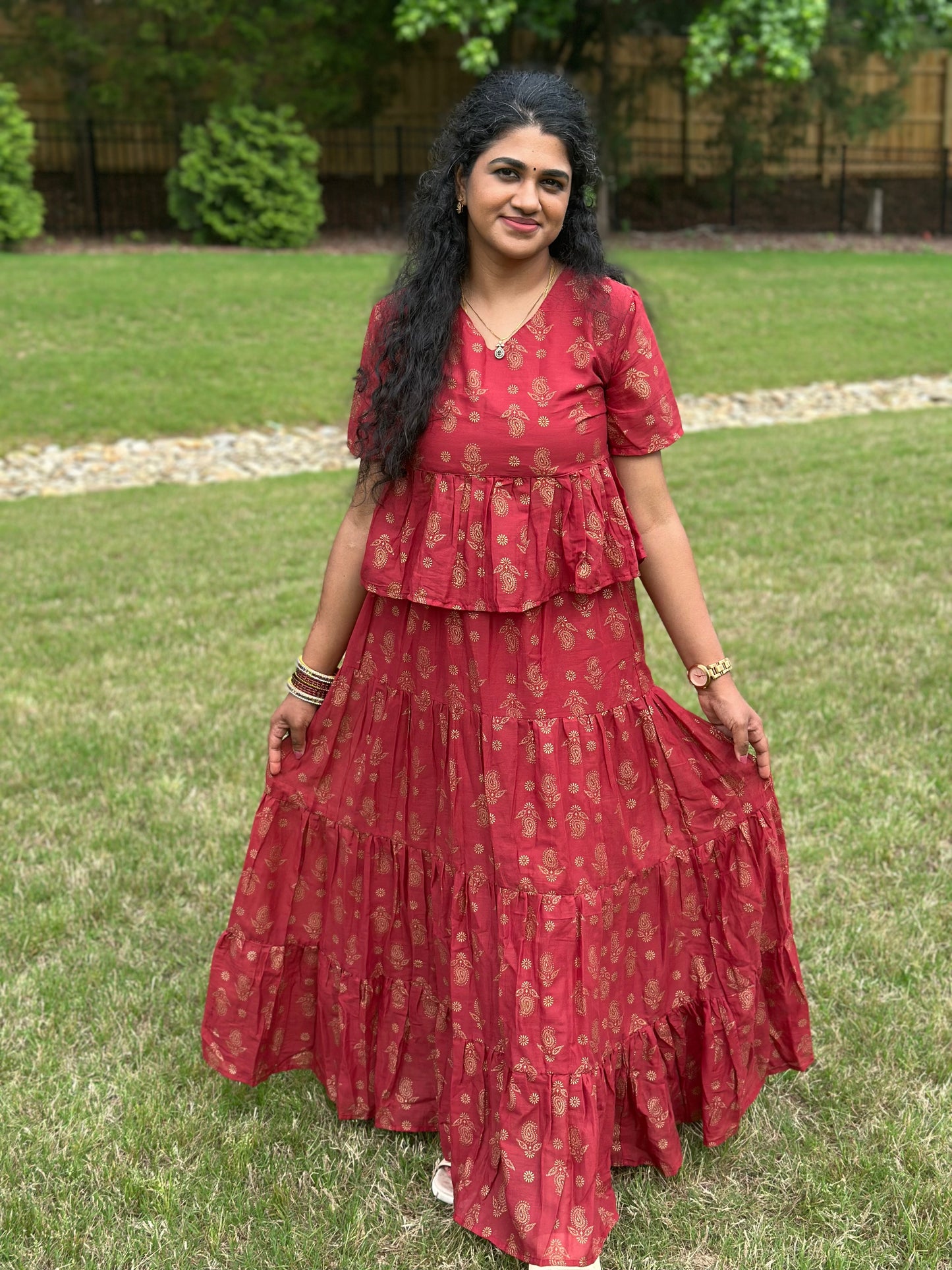 SJY772503 - Cotton skirt set
