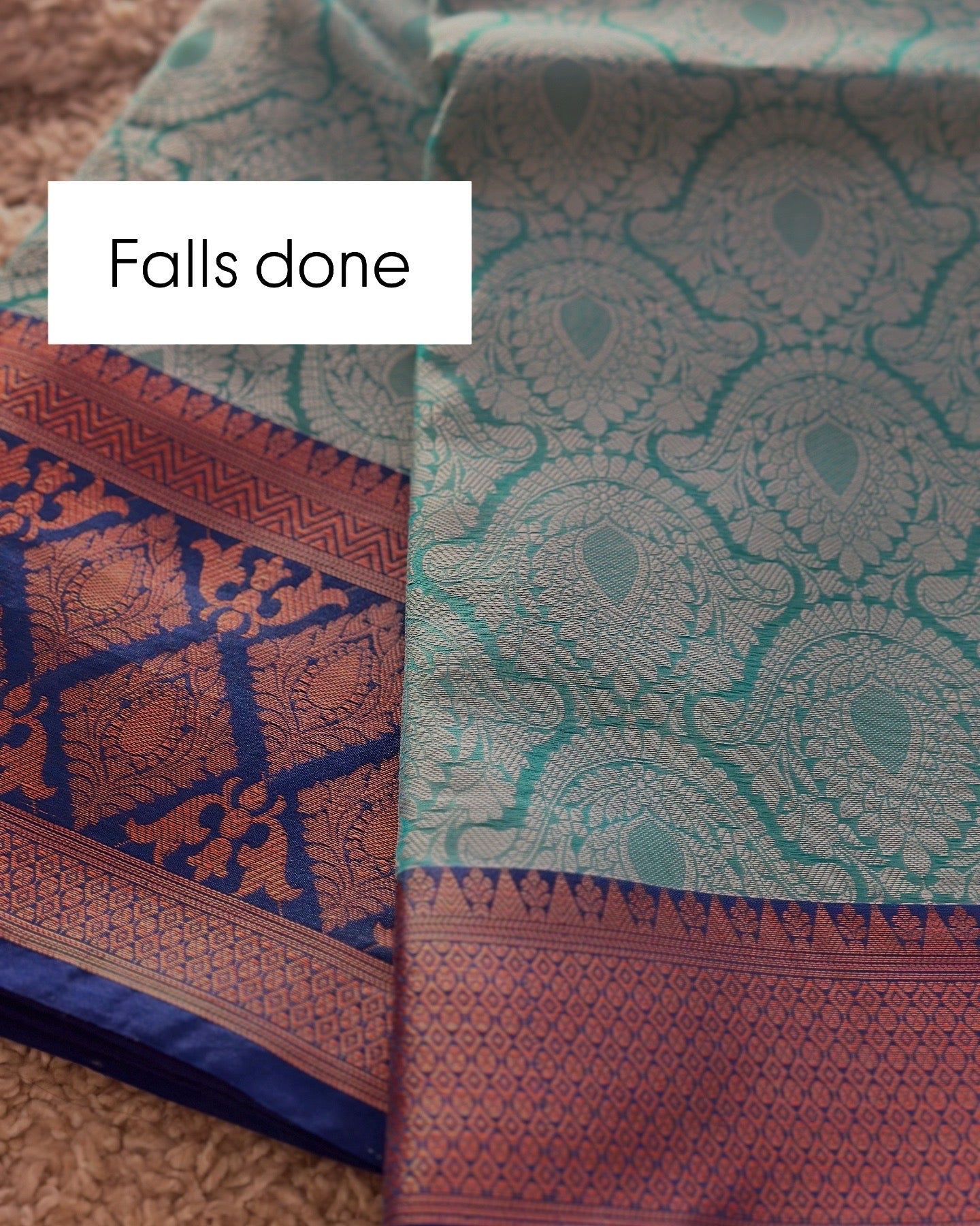 SF1802 - Sky Blue Kora muslin Saree