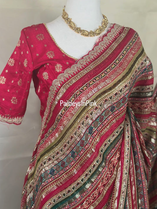 SY257 - Red Saree