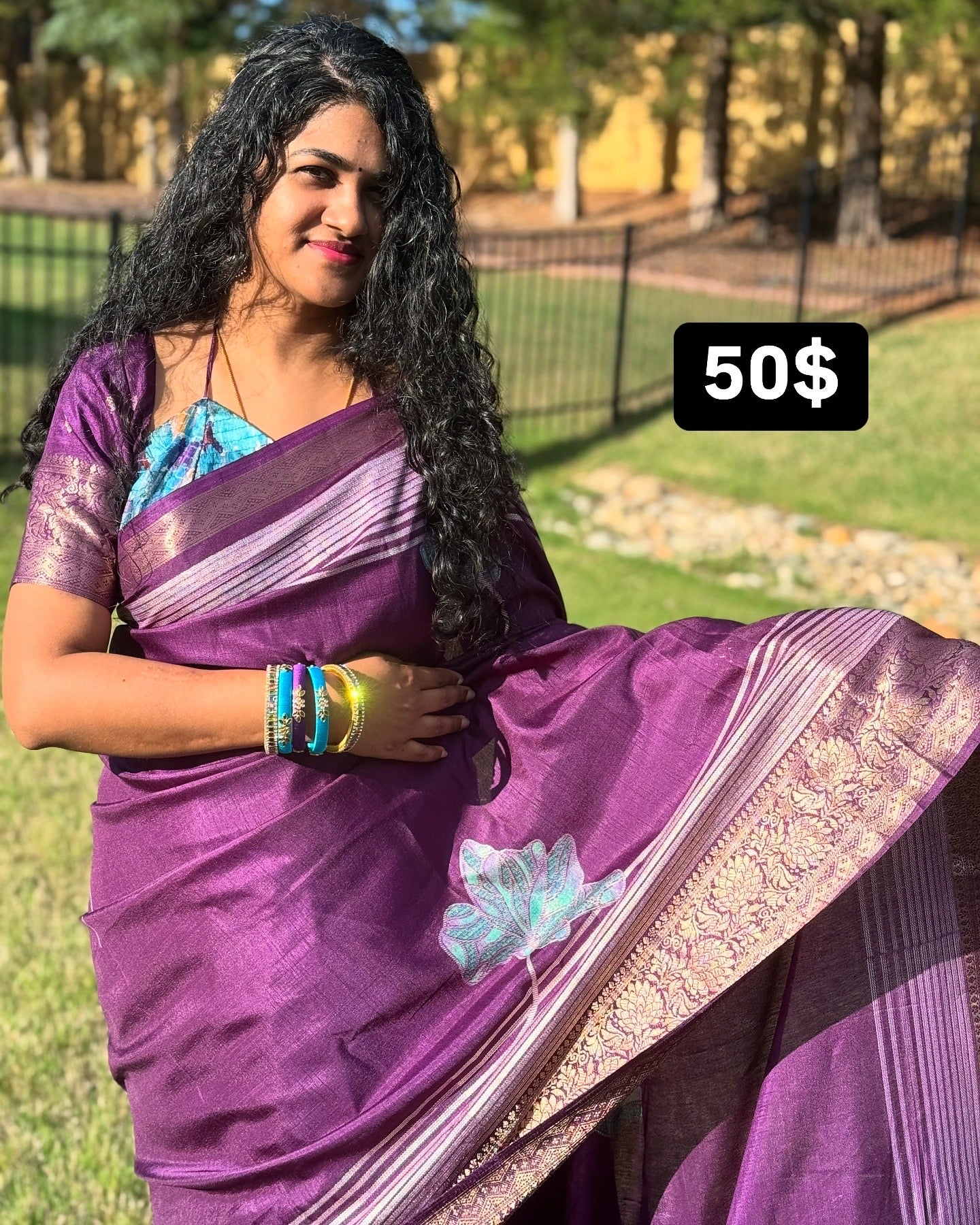 SJY772501 - Purple Saree