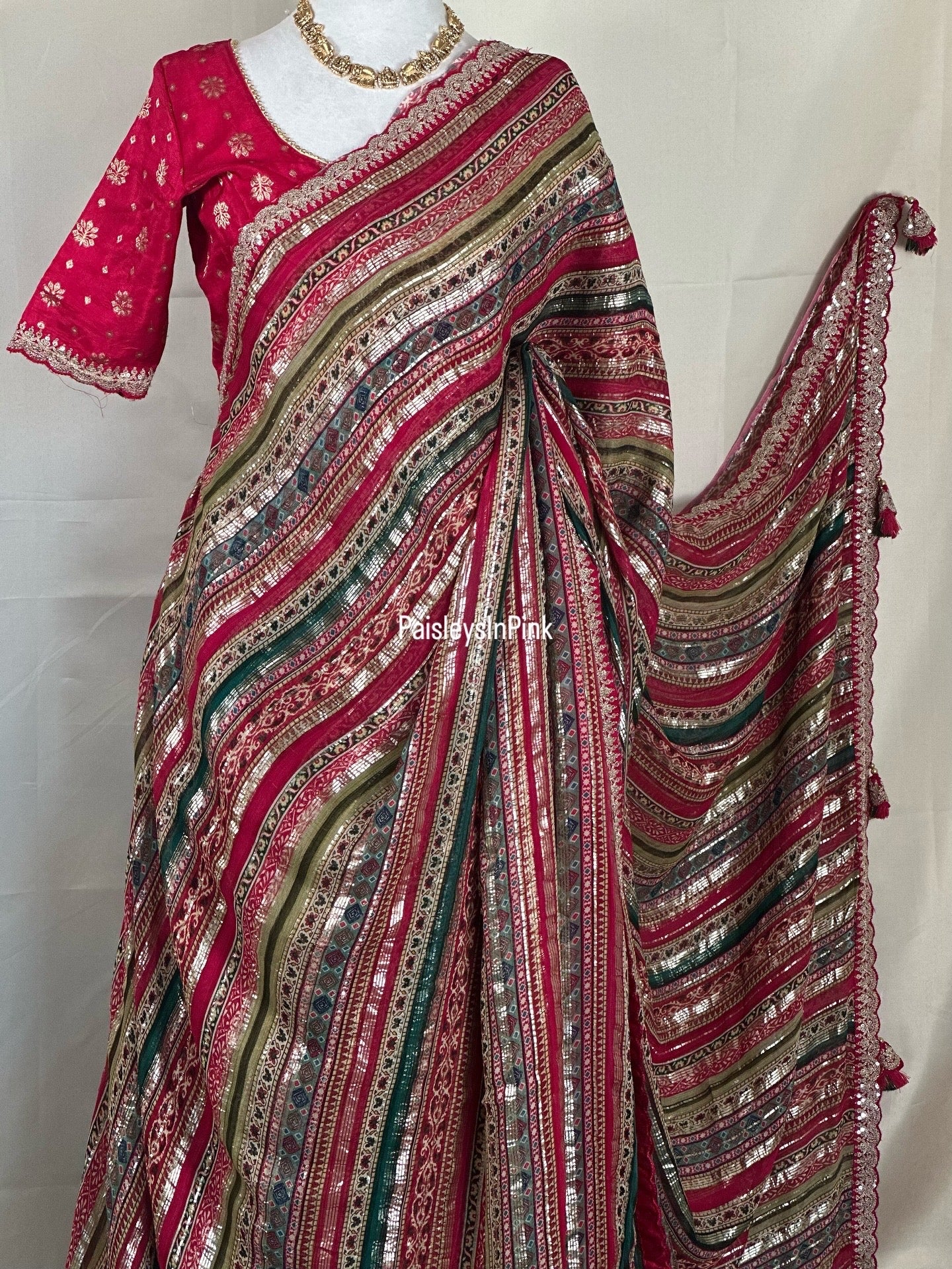 SY257 - Red Saree