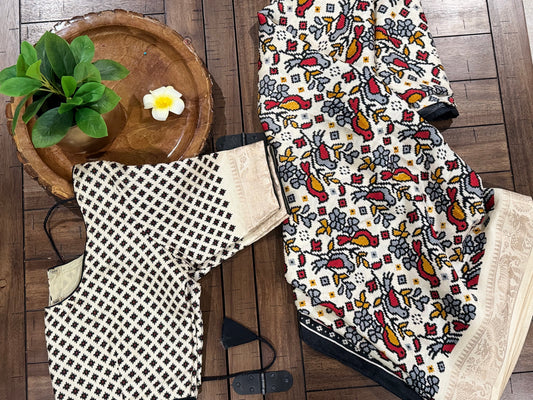 SN241111 - Ikat print saree