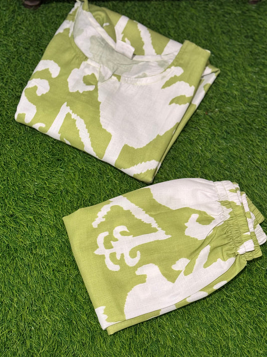 ZCA040302 - Ikat Coord Set (Green)
