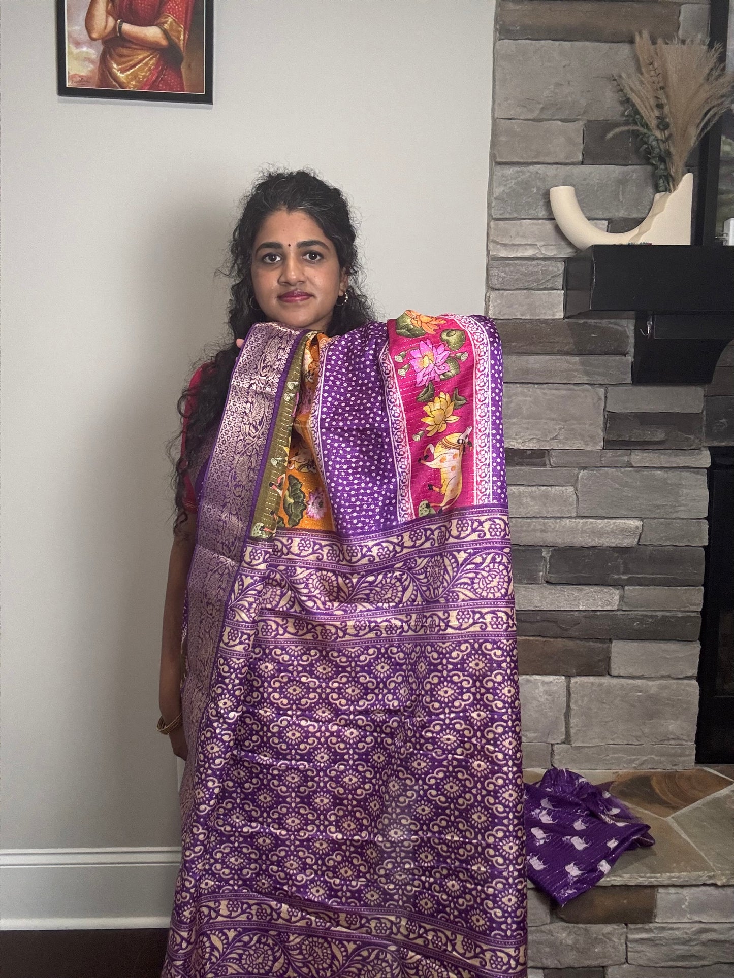 SA0405 - Purple Multi Saree