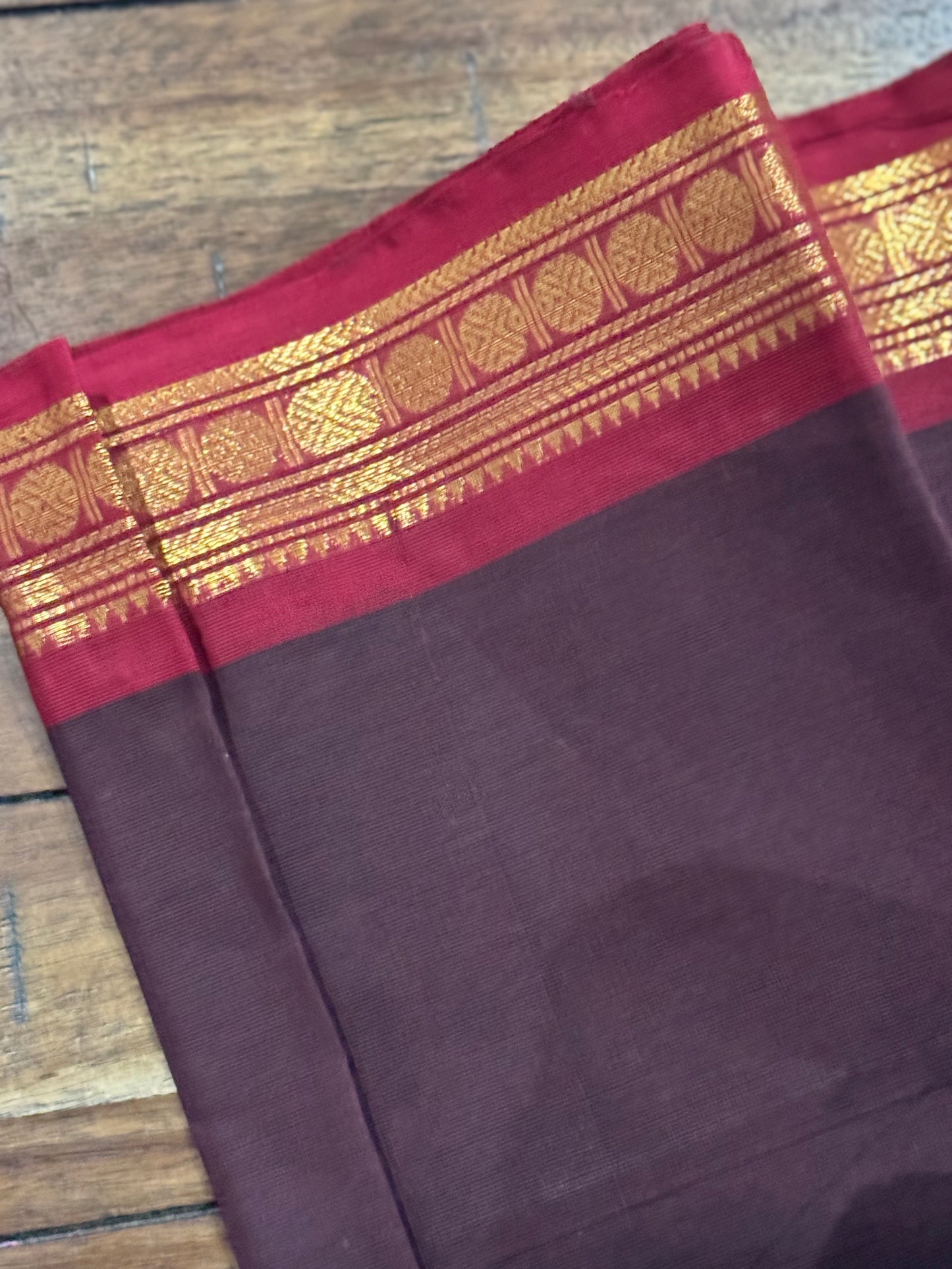 SF2271 - Kanchi Cotton Saree (Brown)
