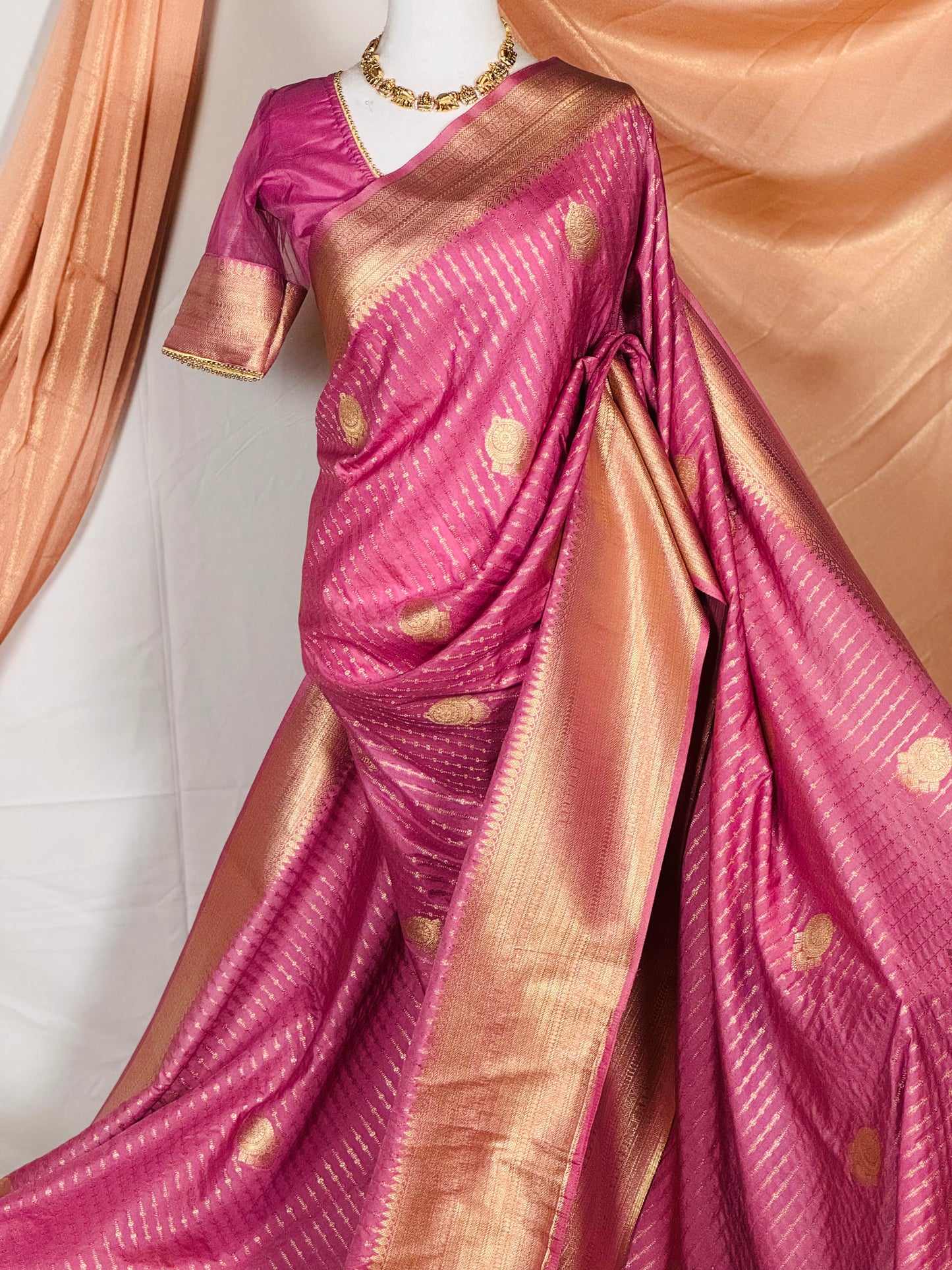 SJY0772506 - Semi Silk Mauve pink Saree