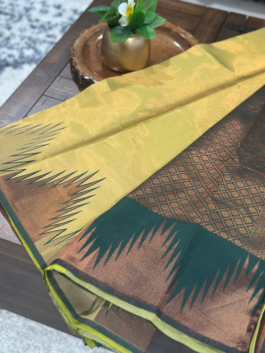 SM1903 - Kanchi Semi Silk temple border Saree