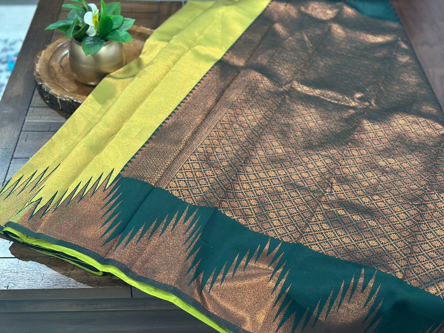 SM1903 - Kanchi Semi Silk temple border Saree