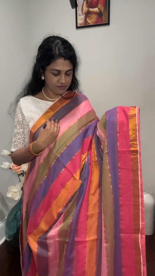 SM310302 - multicolor cotton saree