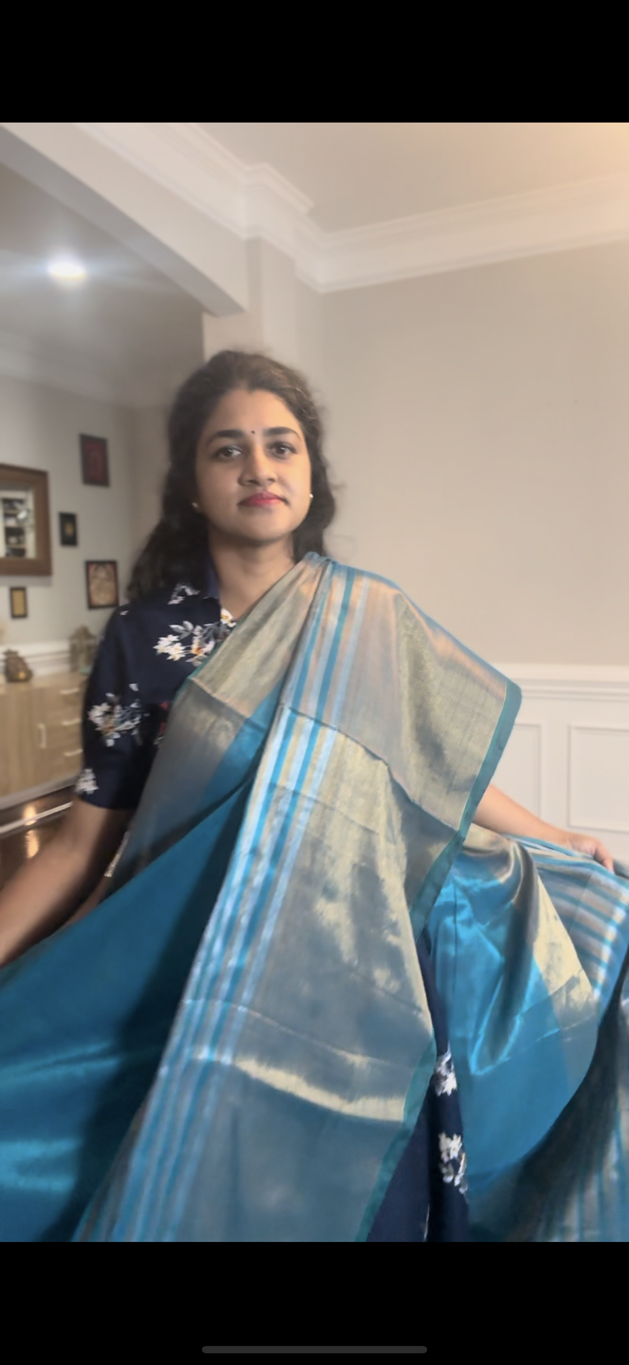 SM2403 - Blue Tissue Saree