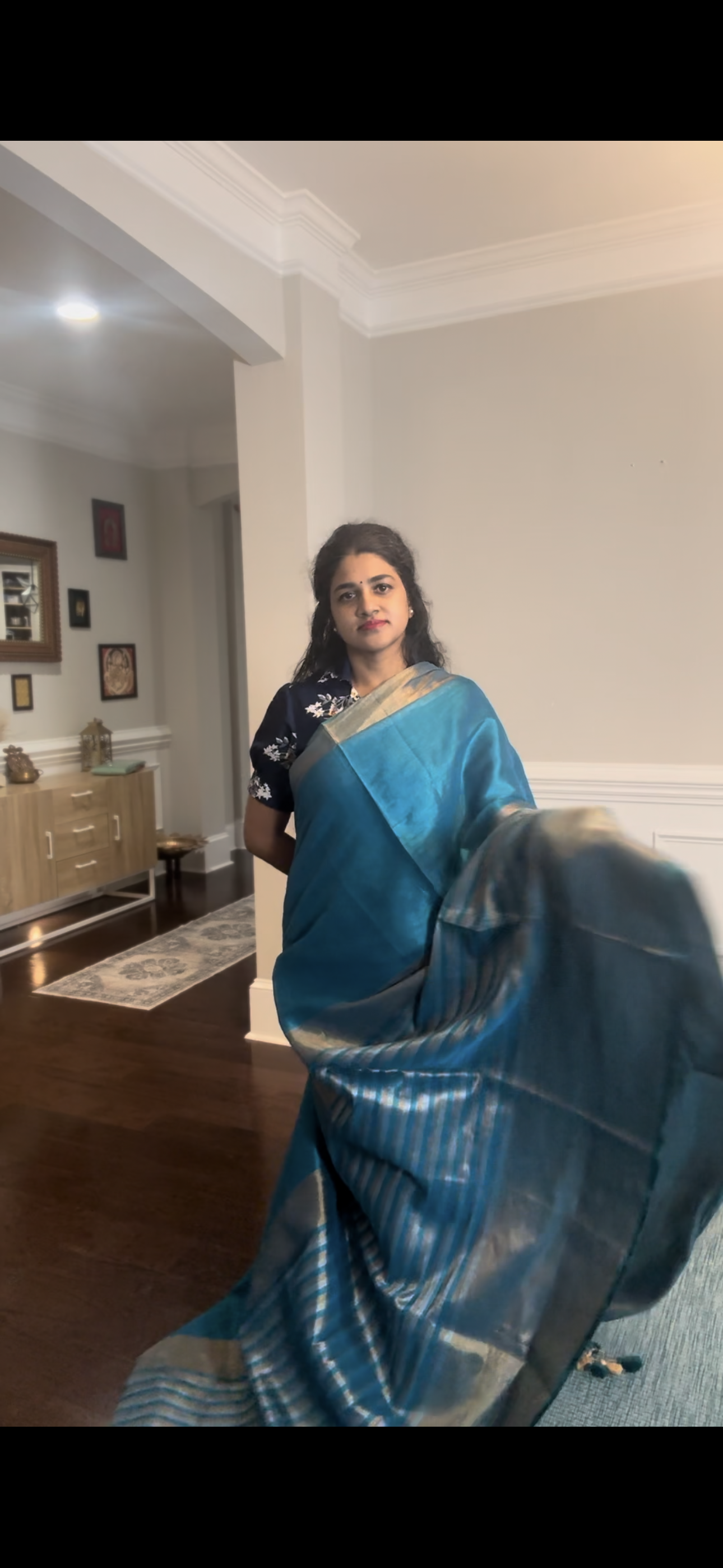 SM2403 - Blue Tissue Saree