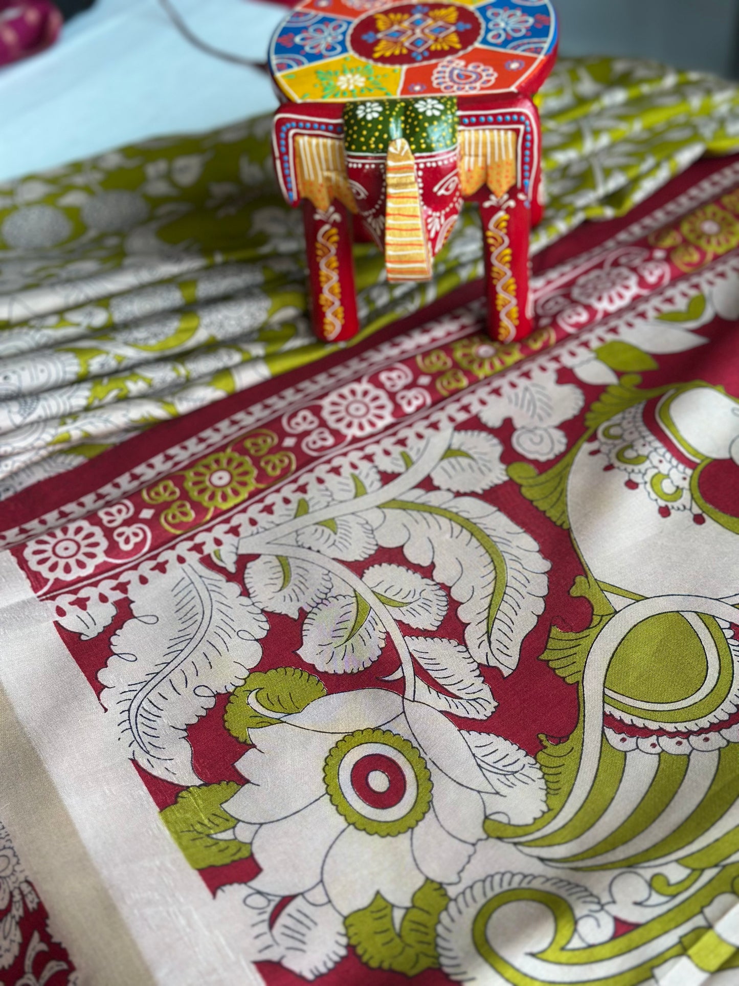 SJY0772508 - Kalamkari cotton Sari