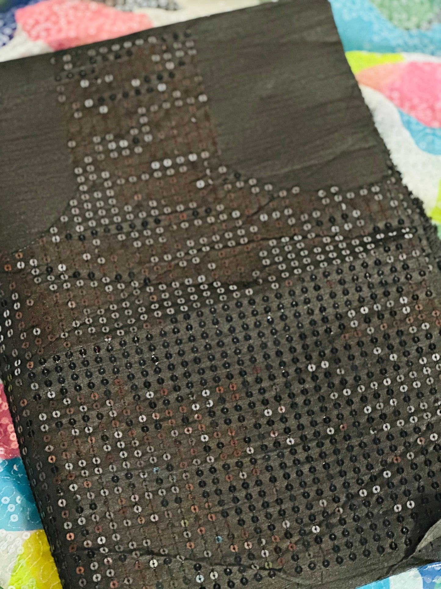 SJY0325 - Black Sequins Saree