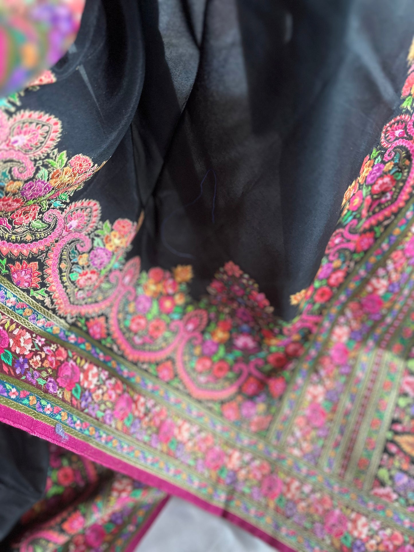 SJY0772504 - Black Kani Saree