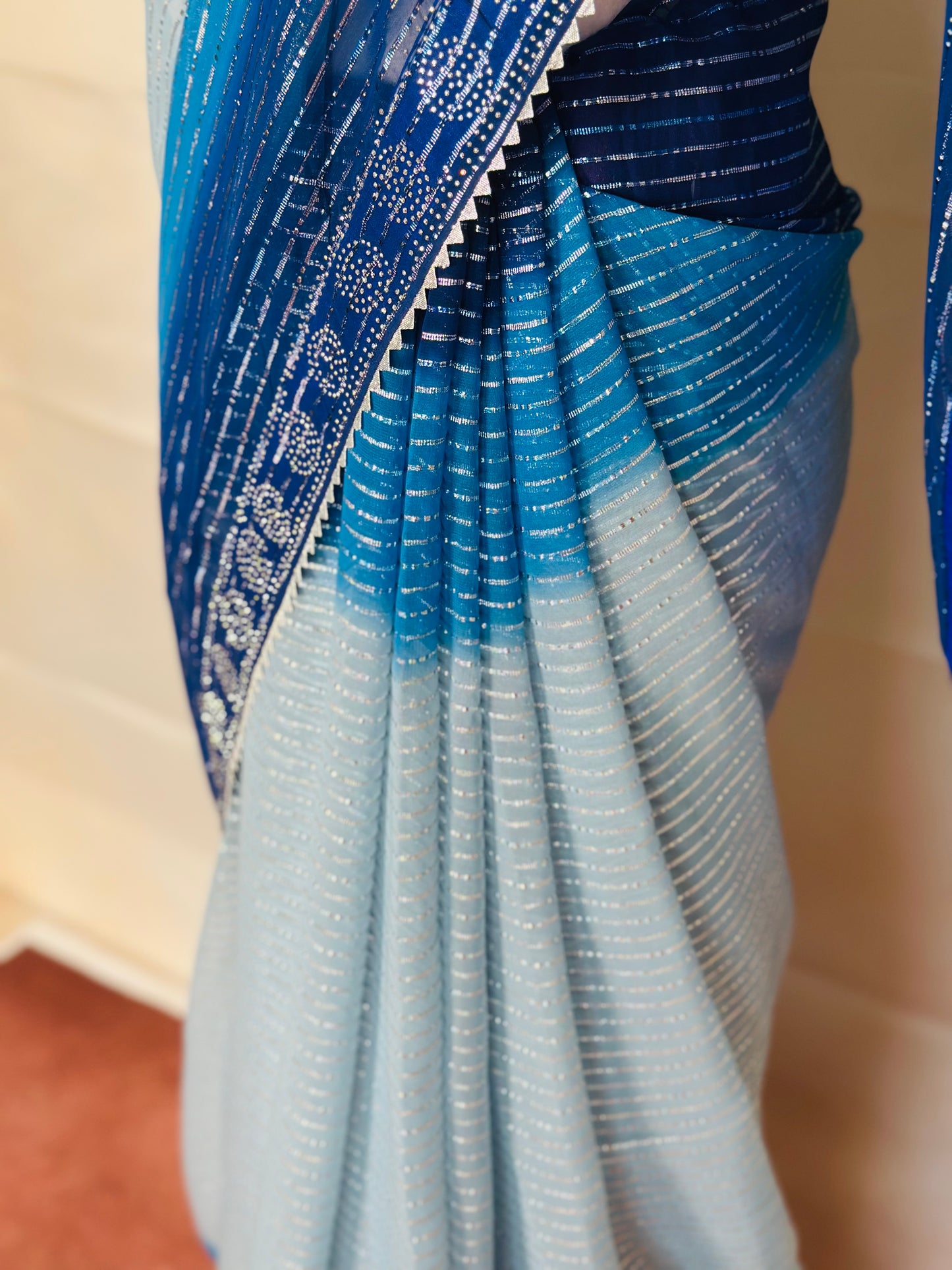SJY001 - Ombre Blue Saree