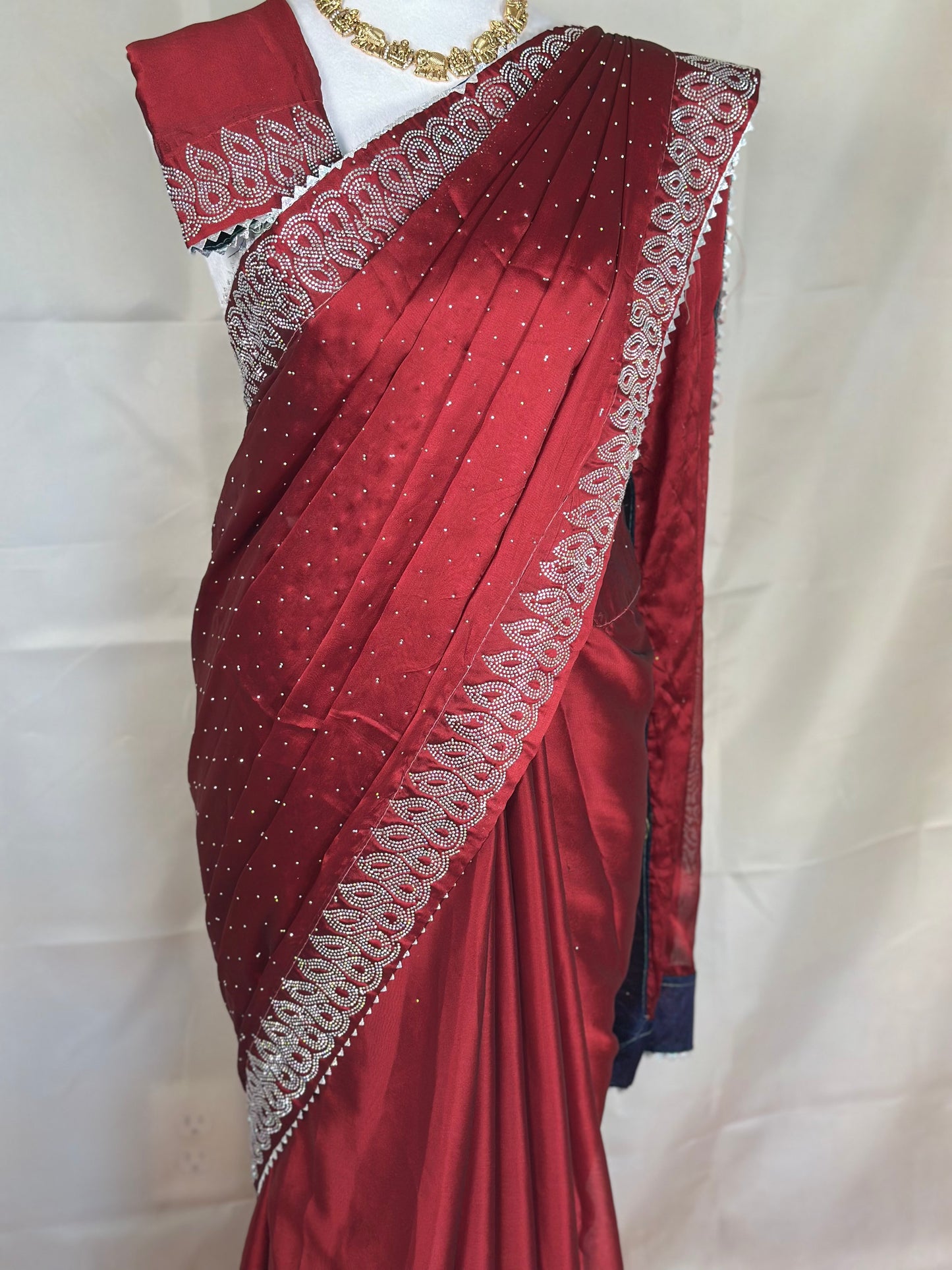 SJY0525 - Maroon Saree